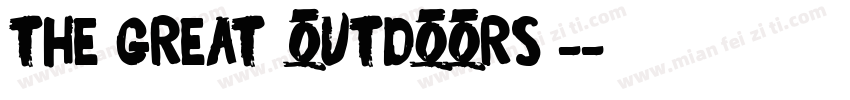 The Great Outdoors -字体转换